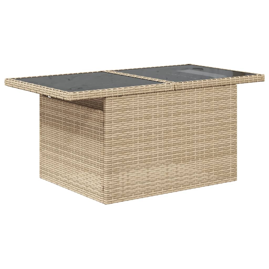 sofasæt til haven 10 dele med hynder polyrattan beige