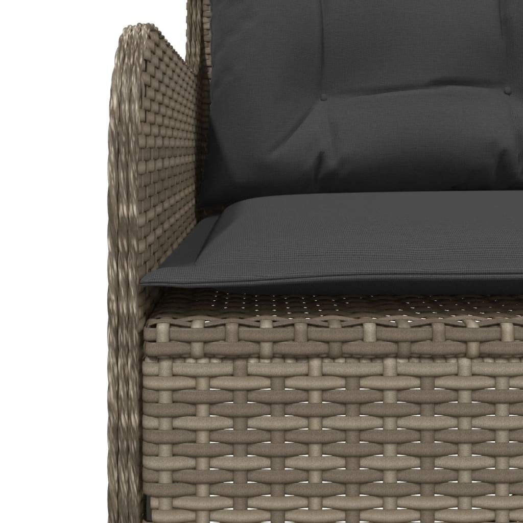 sofasæt 2 dele med hynder polyrattan grå