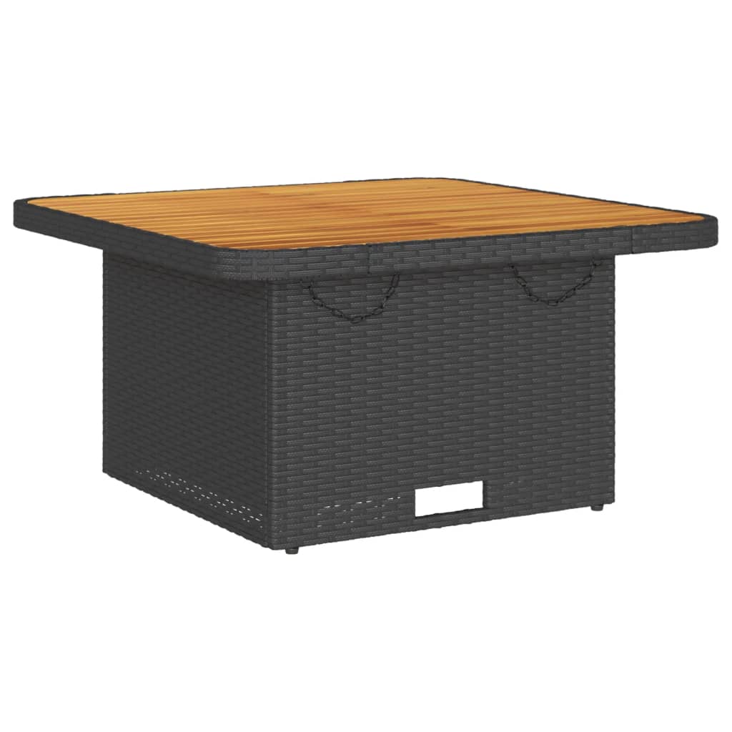 loungesæt til haven 3 dele med hynder polyrattan sort