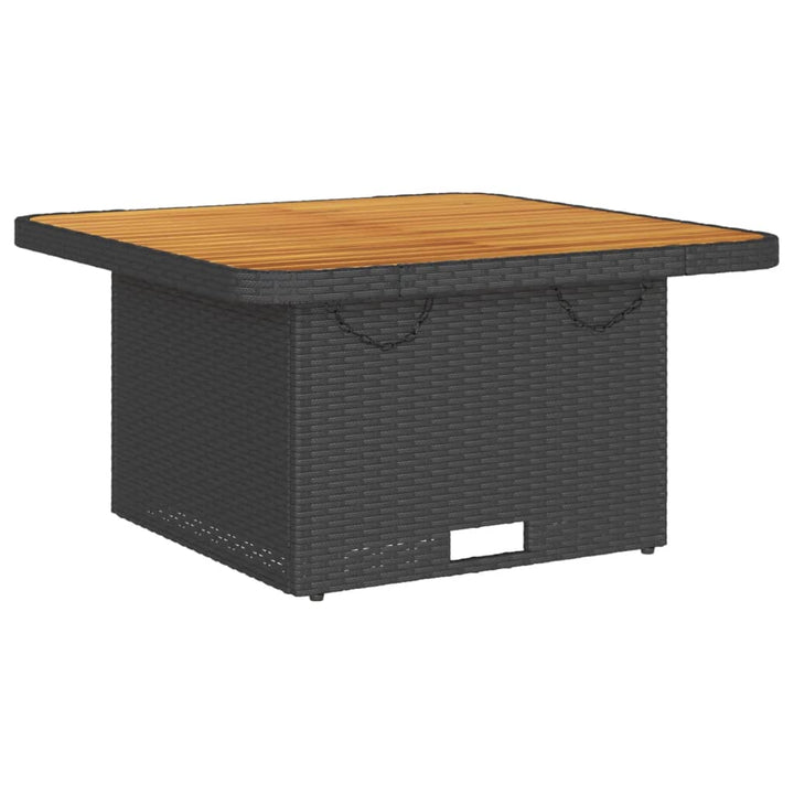 loungesæt til haven 3 dele med hynder polyrattan sort
