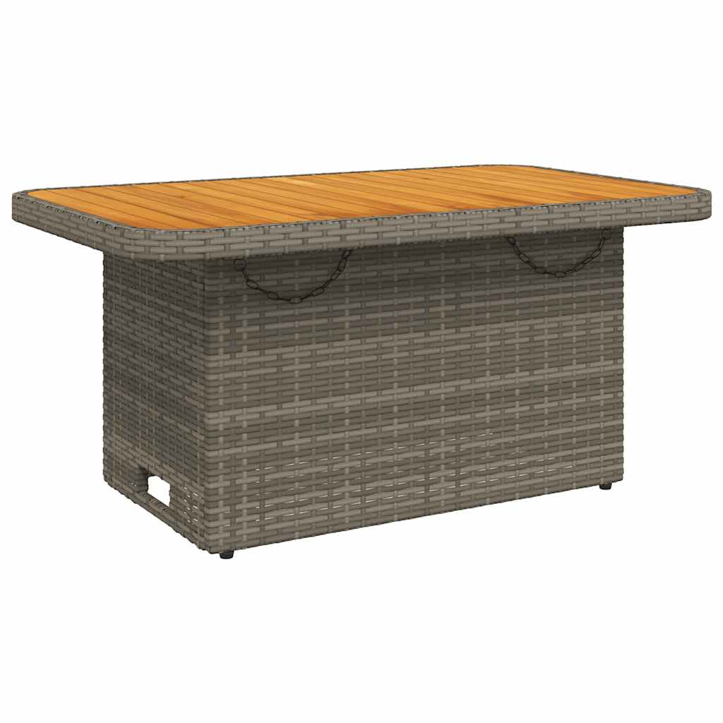 loungesæt til haven 3 dele med hynder polyrattan grå