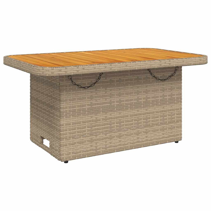 loungesæt til haven 3 dele med hynder polyrattan beige