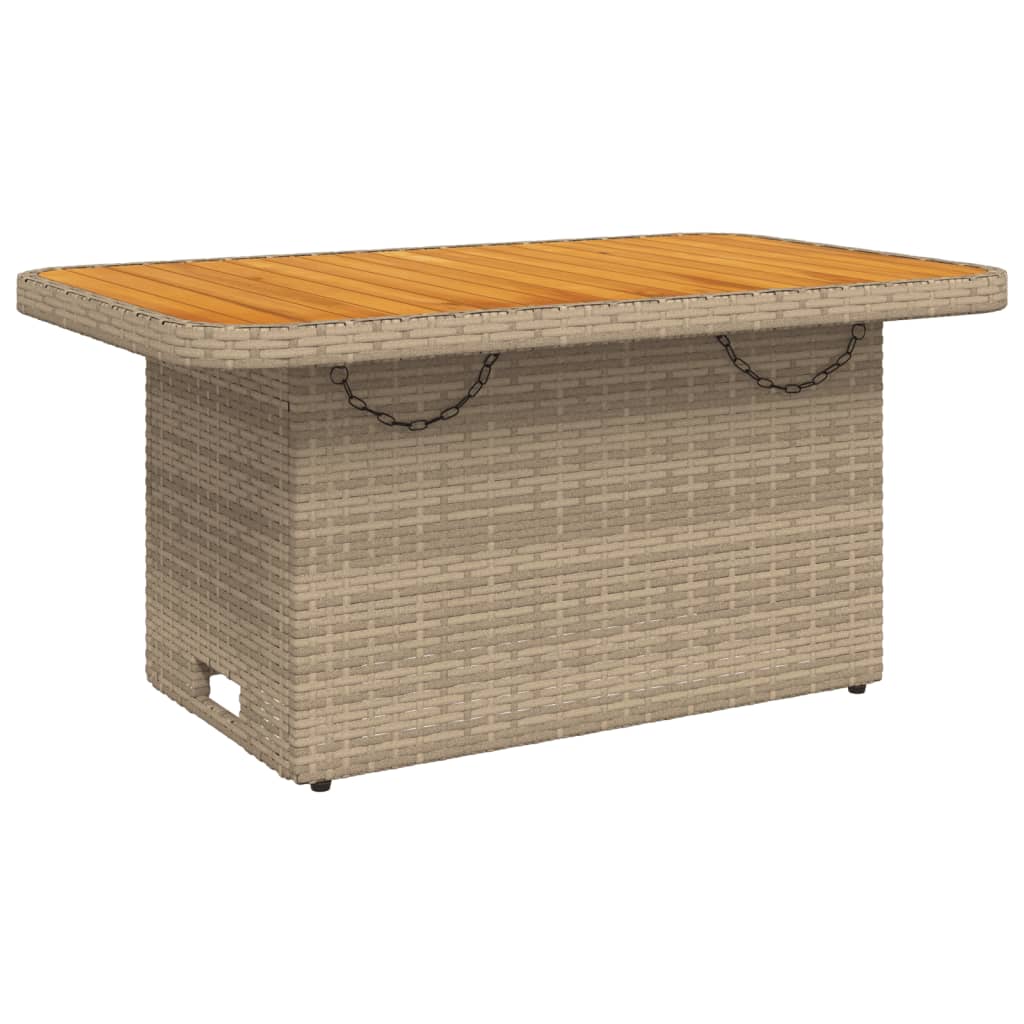 loungesæt til haven 3 dele med hynder polyrattan beige