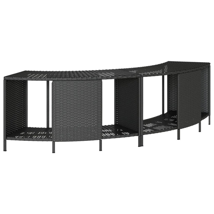 spakant polyrattan og massivt akacietræ sort