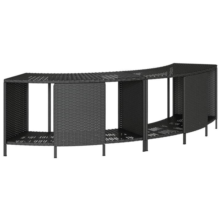 spakant polyrattan og massivt akacietræ sort