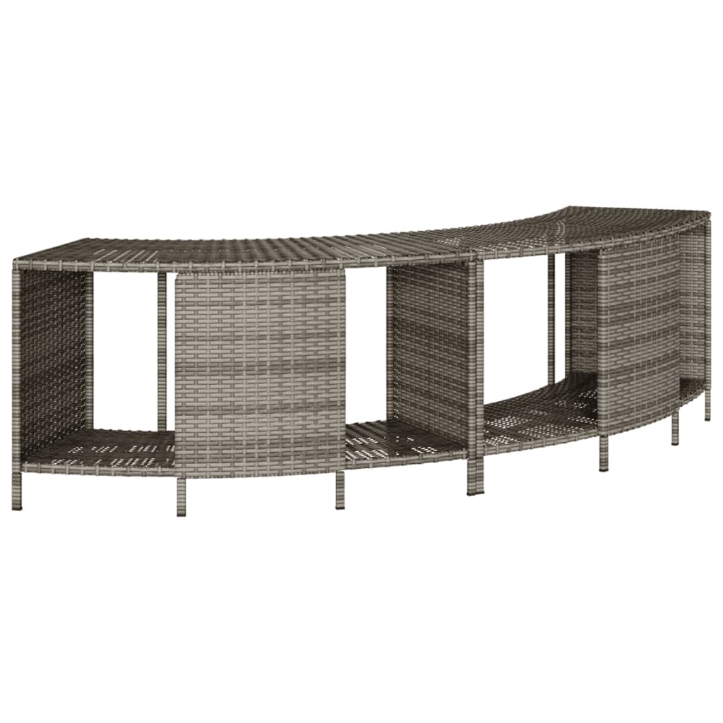spakant polyrattan og massivt akacietræ grå