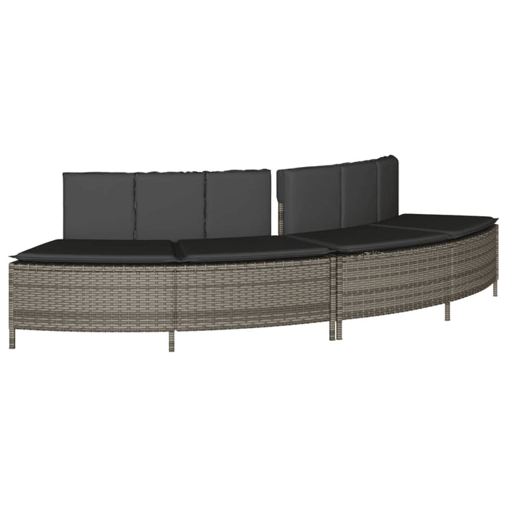 spakant polyrattan og massivt akacietræ grå