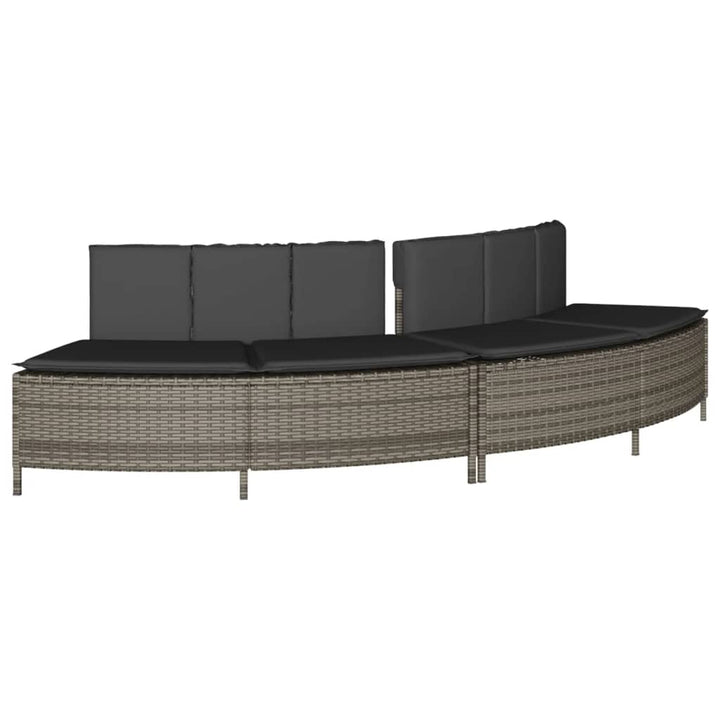 spakant polyrattan og massivt akacietræ grå