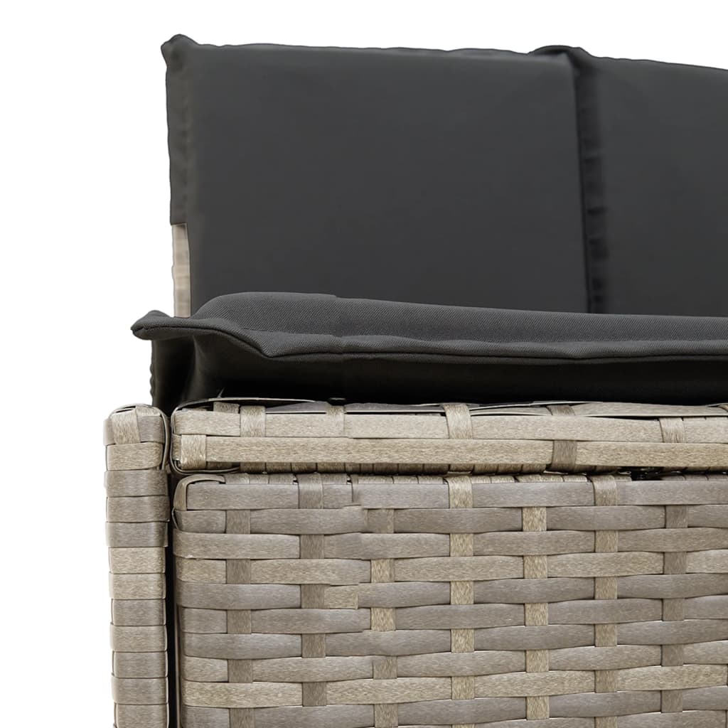spakant polyrattan og massivt akacietræ grå