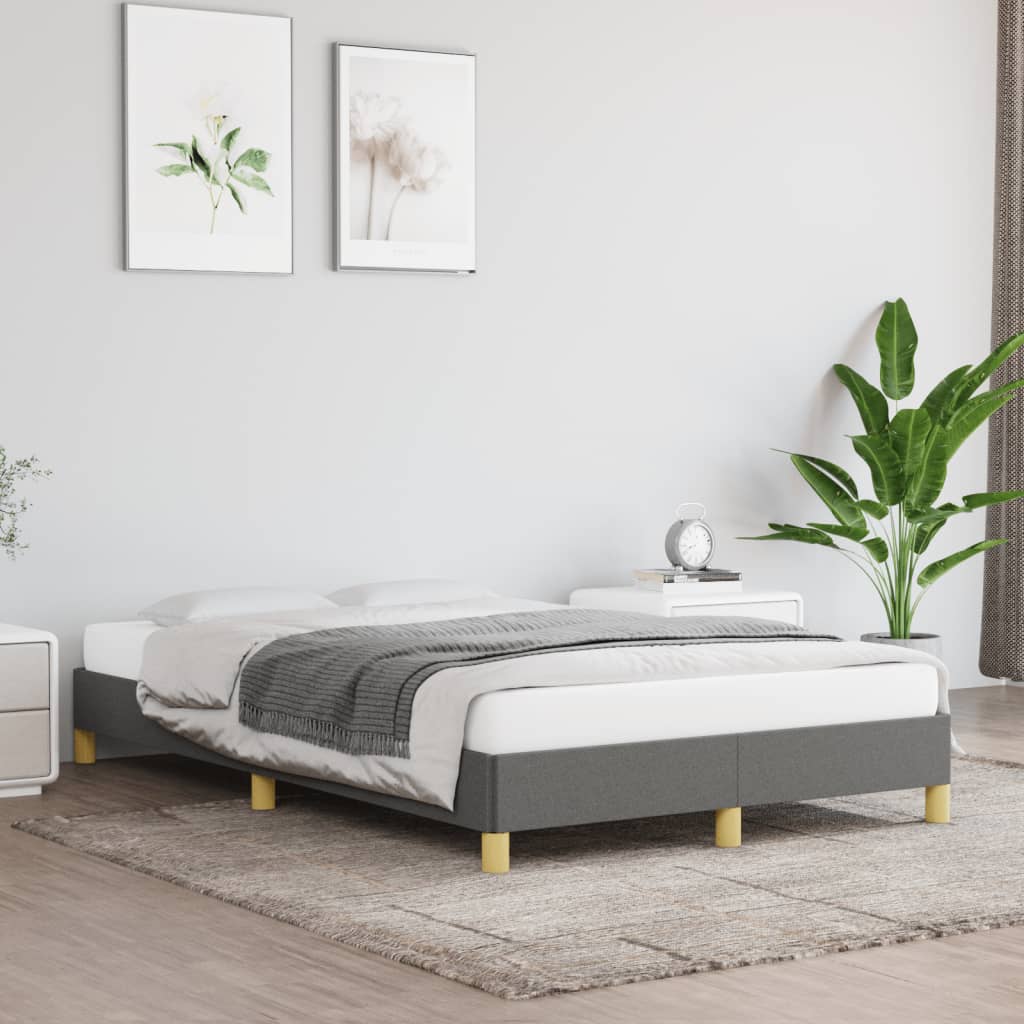 sengeramme uden madras 120x190 cm stof enkeltseng Mørkegrå