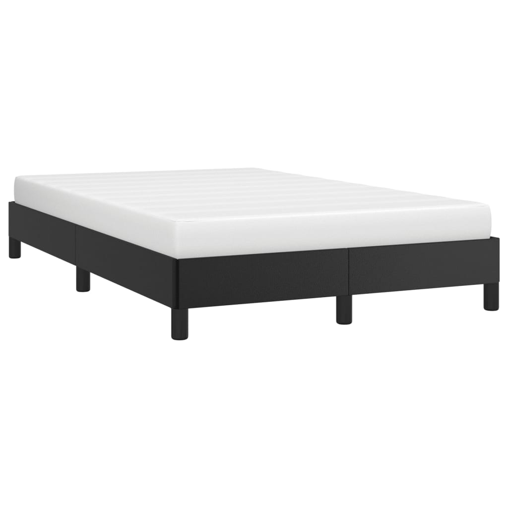 sengeramme uden madras 120x190 cm kunstlæder enkeltseng sort