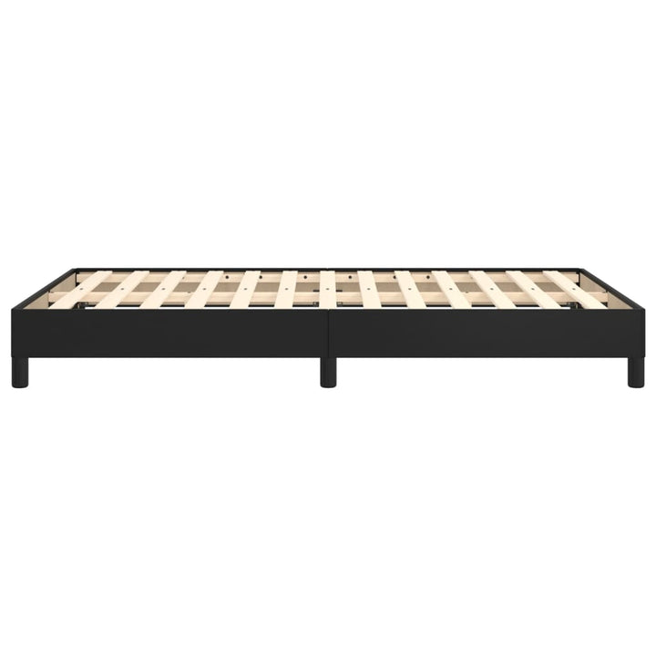sengeramme uden madras 120x190 cm kunstlæder enkeltseng sort