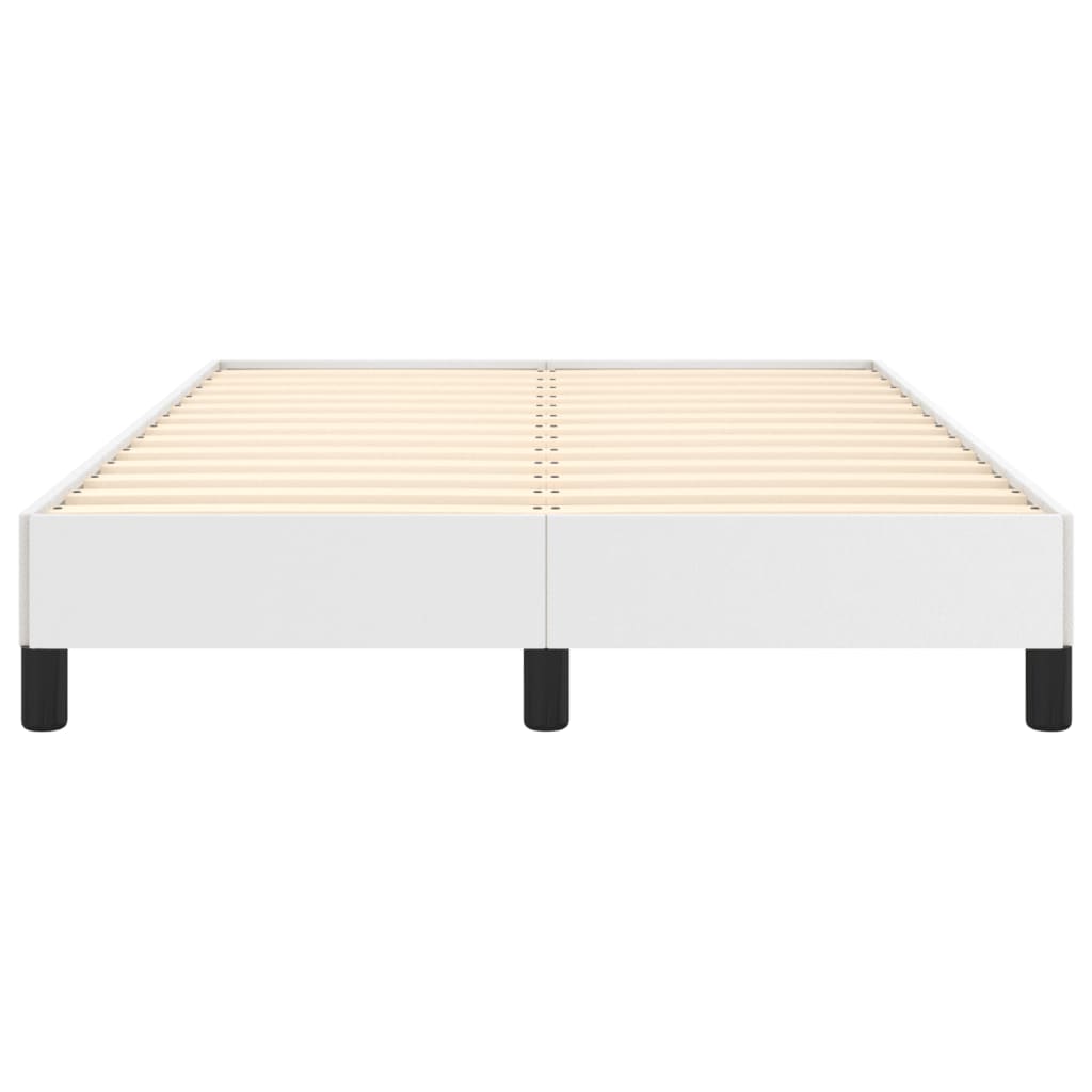 sengeramme uden madras 120x190 cm kunstlæder enkeltseng hvid