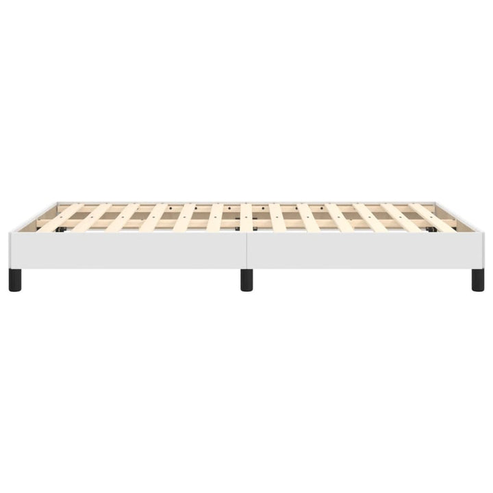 sengeramme uden madras 120x190 cm kunstlæder enkeltseng hvid