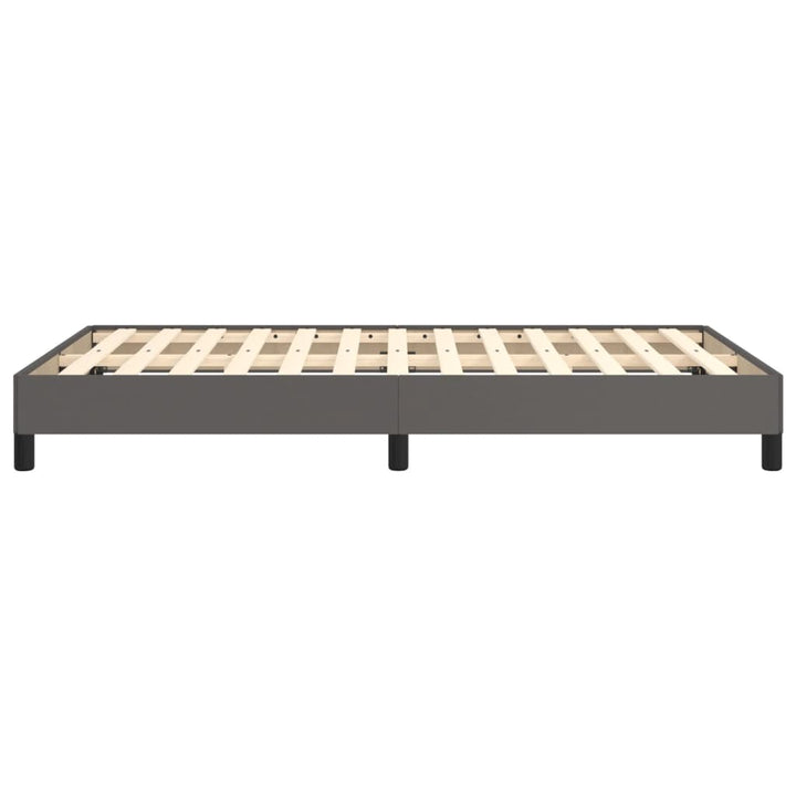 sengeramme uden madras 120x190 cm kunstlæder enkeltseng grå