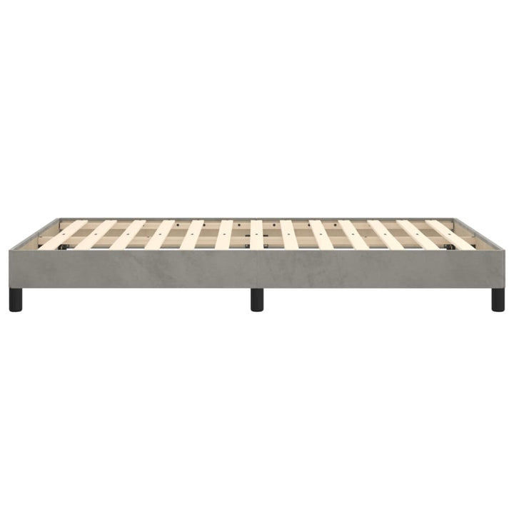 sengeramme uden madras 120x190 cm fløjl enkeltseng lysegrå