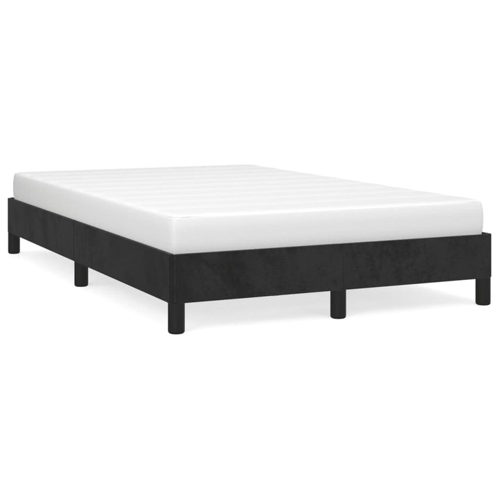 sengeramme uden madras 120x190 cm fløjl enkeltseng sort