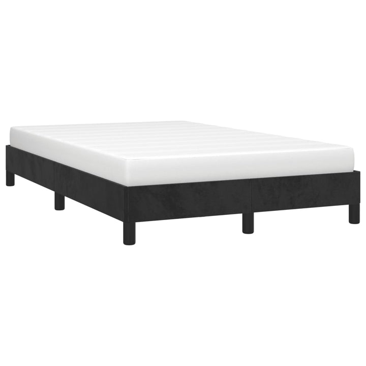 sengeramme uden madras 120x190 cm fløjl enkeltseng sort