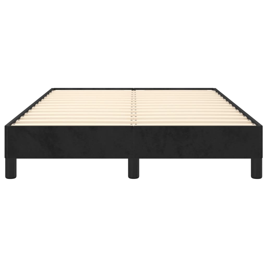 sengeramme uden madras 120x190 cm fløjl enkeltseng sort