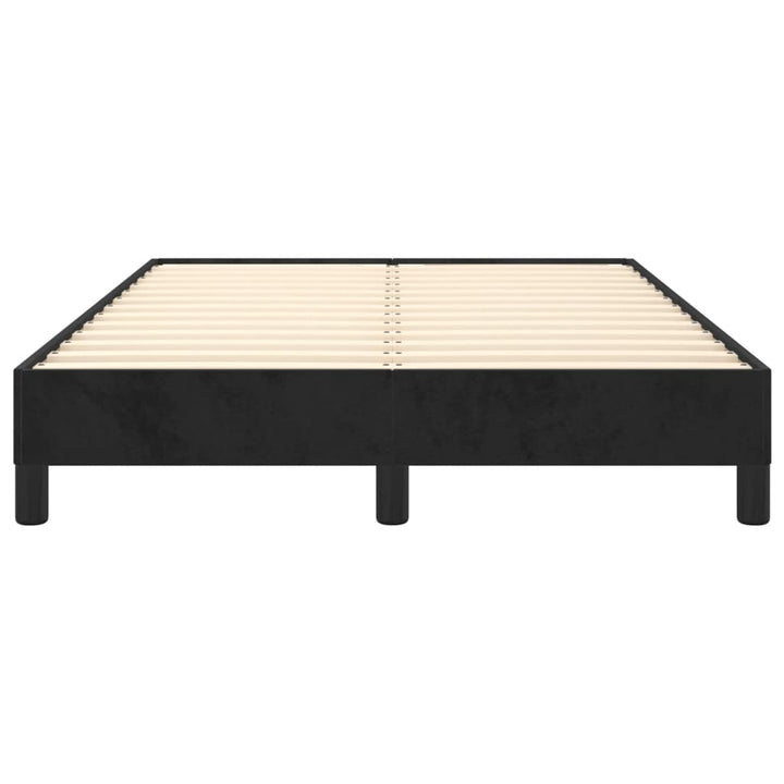 sengeramme uden madras 120x190 cm fløjl enkeltseng sort