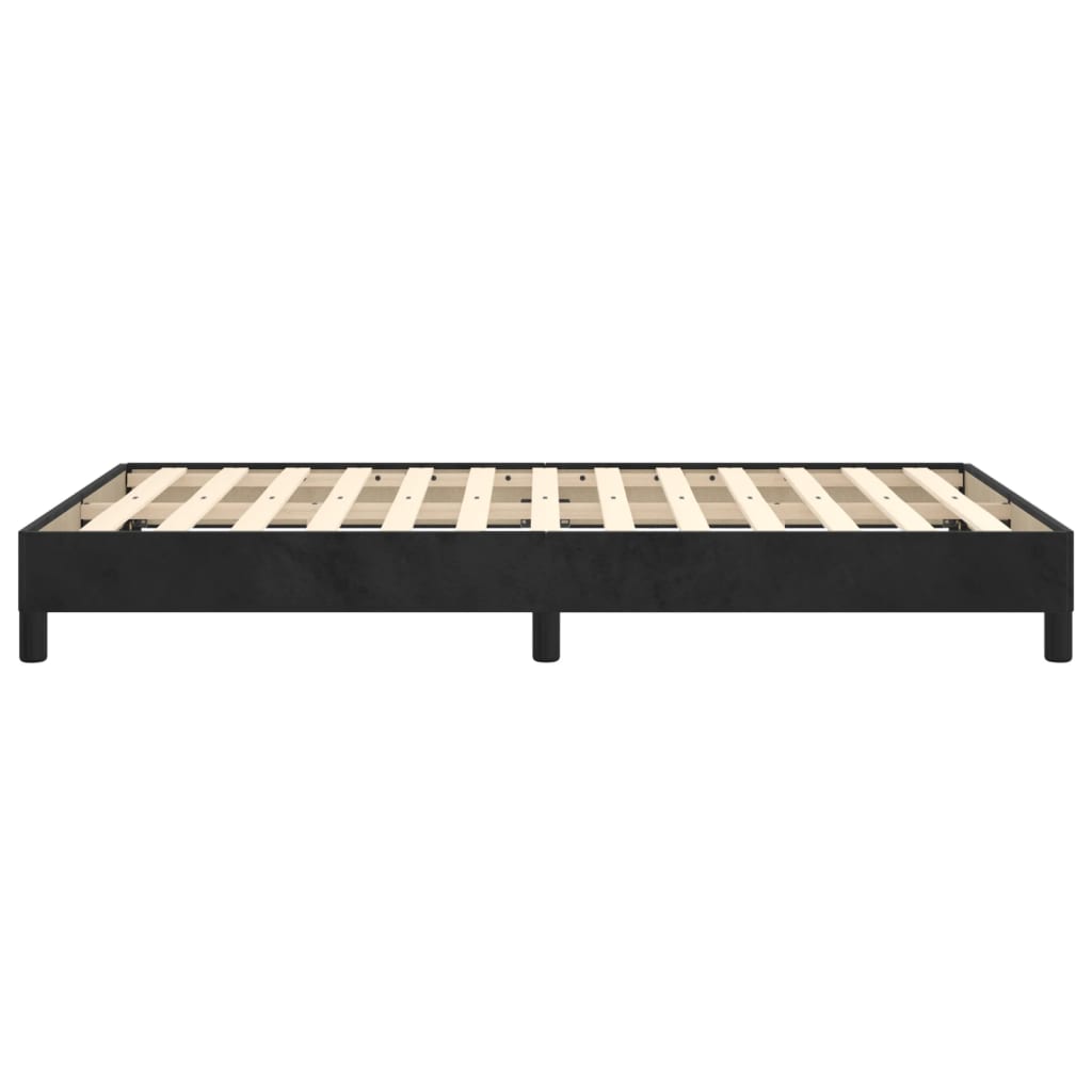 sengeramme uden madras 120x190 cm fløjl enkeltseng sort