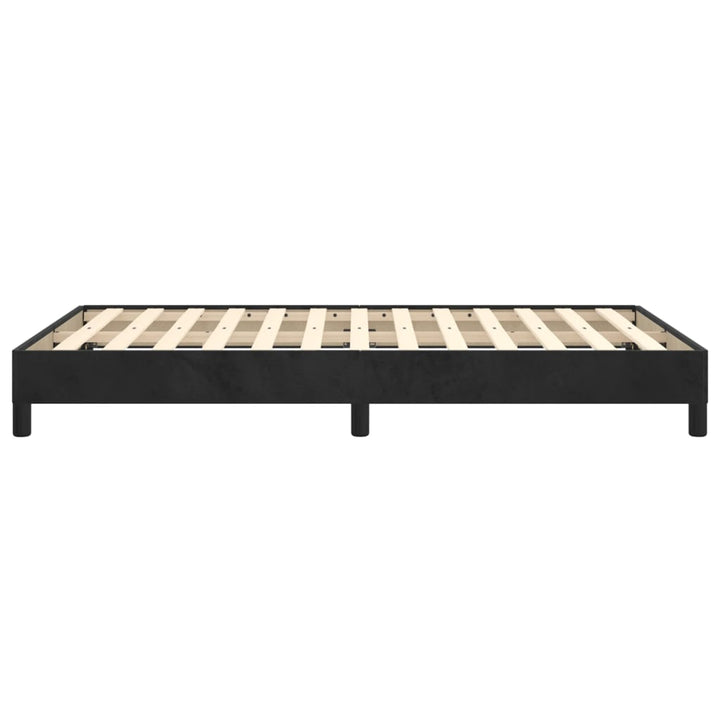 sengeramme uden madras 120x190 cm fløjl enkeltseng sort