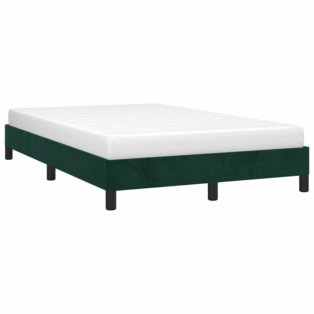 sengeramme uden madras 120x190 cm fløjl mørkegrøn