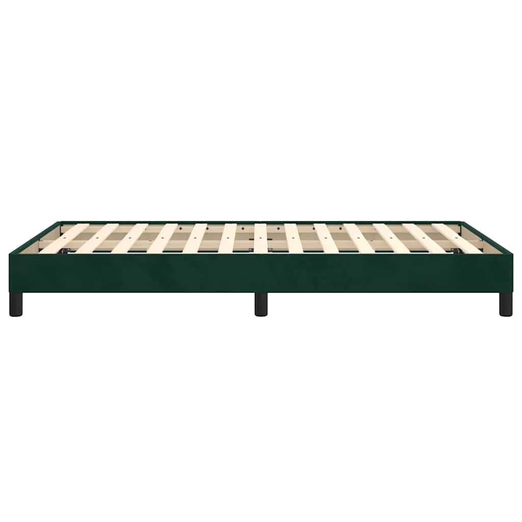 sengeramme uden madras 120x190 cm fløjl mørkegrøn