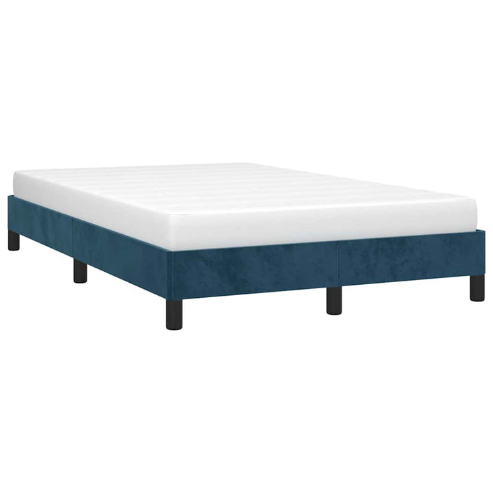 sengeramme uden madras 120x190 cm fløjl mørkeblå