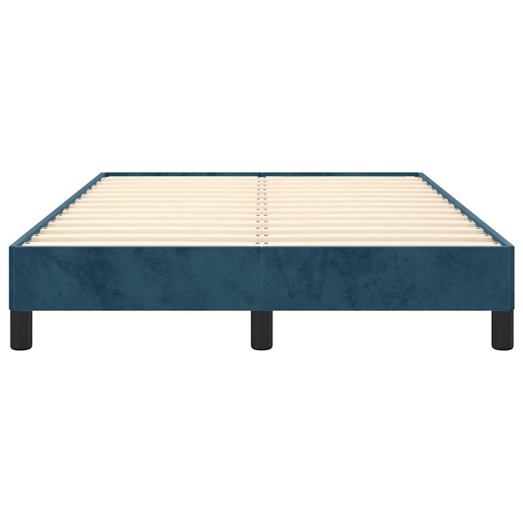 sengeramme uden madras 120x190 cm fløjl mørkeblå