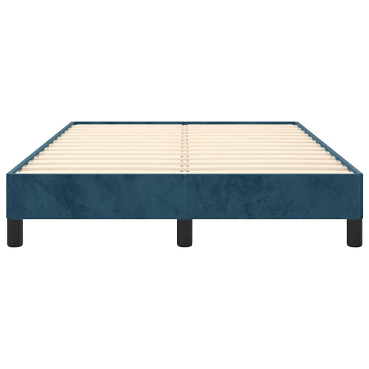 sengeramme uden madras 120x190 cm fløjl mørkeblå