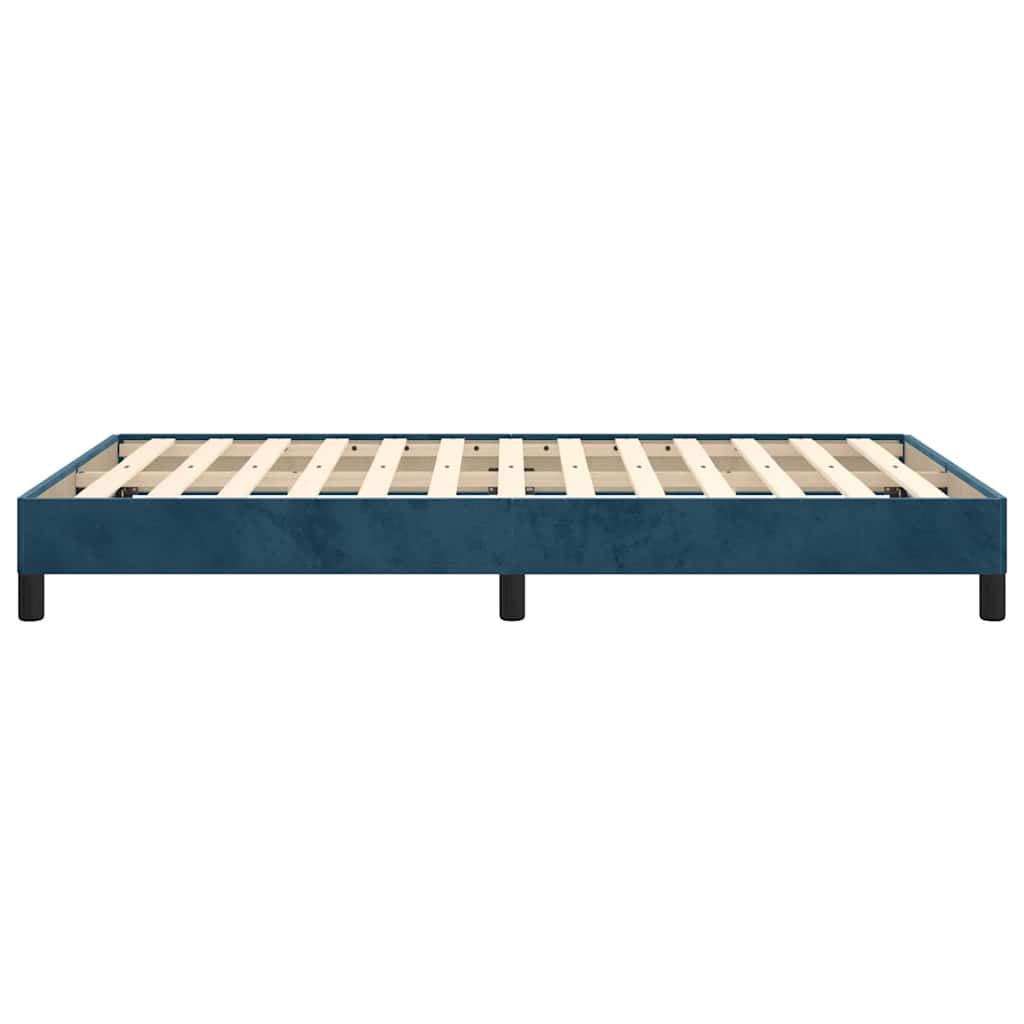 sengeramme uden madras 120x190 cm fløjl mørkeblå