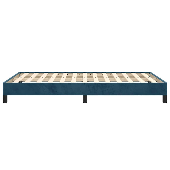 sengeramme uden madras 120x190 cm fløjl mørkeblå