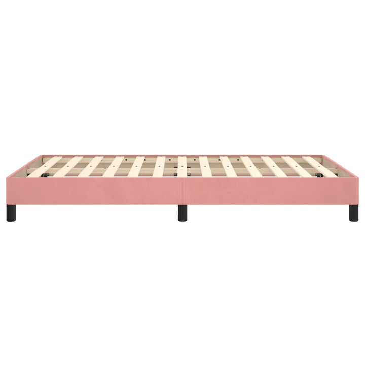 sengeramme uden madras 120x190 cm fløjl lyserød