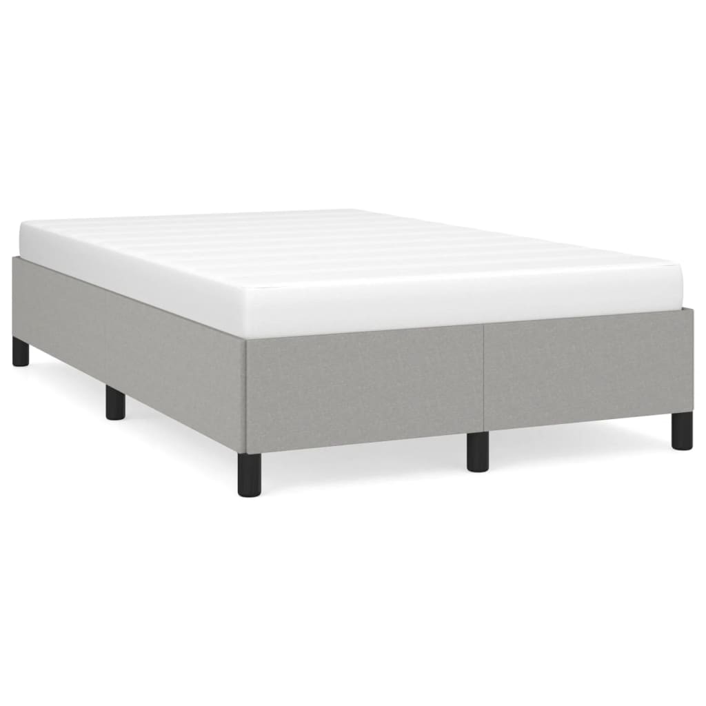 sengeramme uden madras 120x190 cm stof enkeltseng lysegrå