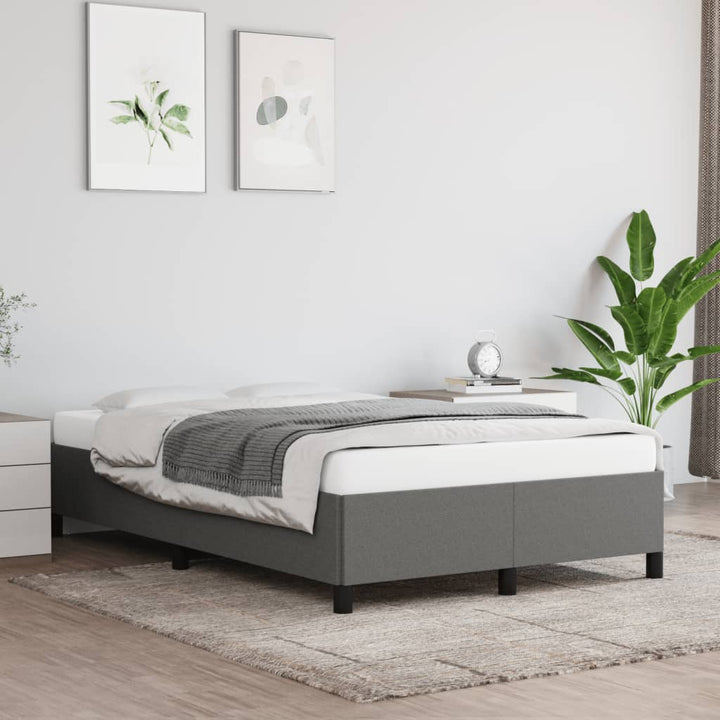 sengeramme uden madras 120x190 cm stof enkeltseng Mørkegrå