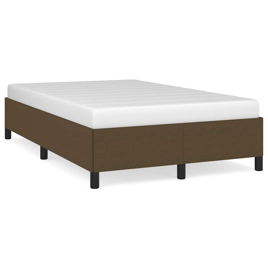 sengeramme uden madras 120x190 cm stof mørkebrun