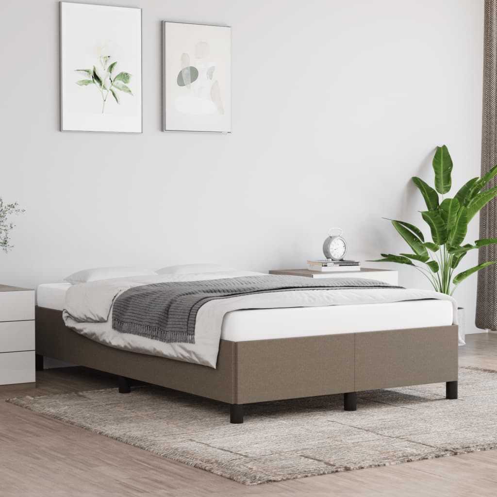 sengeramme uden madras 120x190 cm stof gråbrun