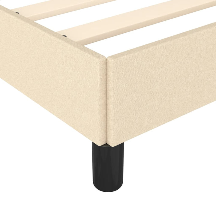 sengeramme uden madras 120x190 cm stof cremefarvet