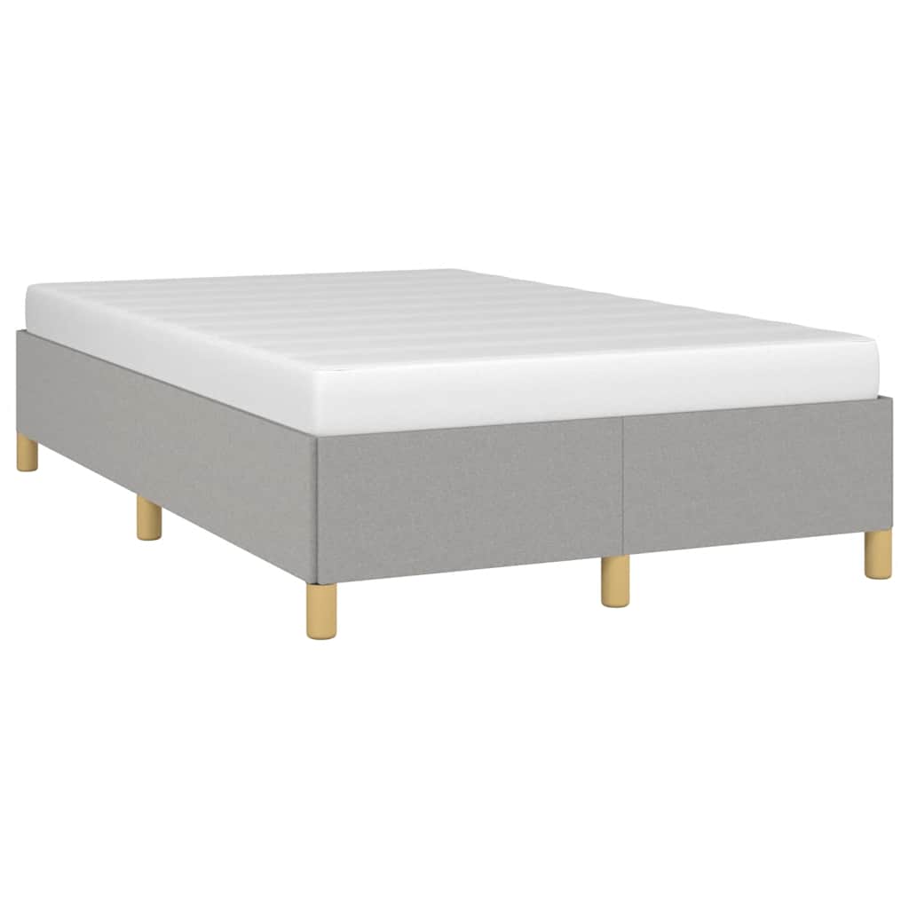 sengeramme uden madras 120x190 cm stof enkeltseng lysegrå