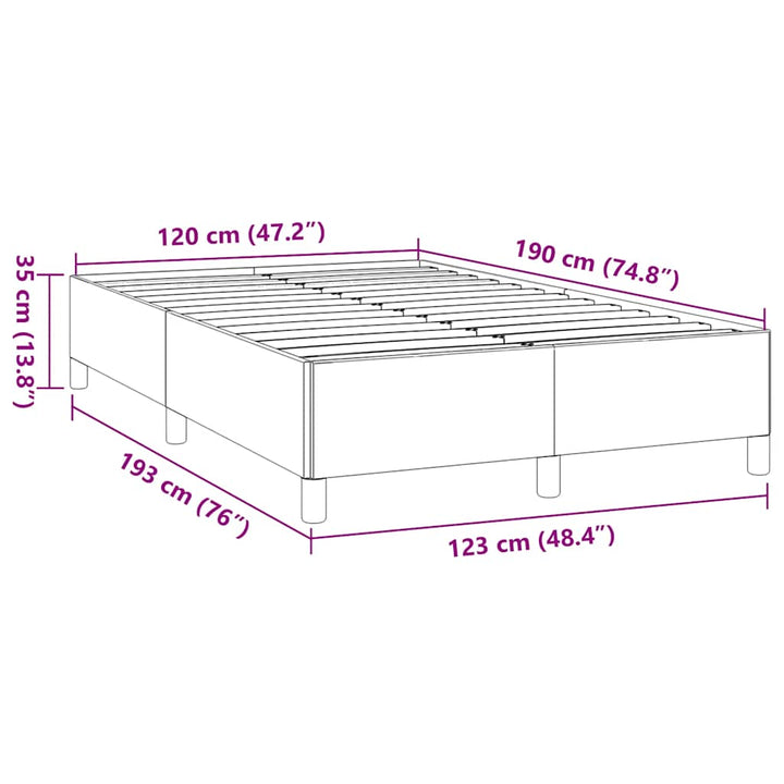 sengeramme uden madras 120x190 cm stof enkeltseng lysegrå