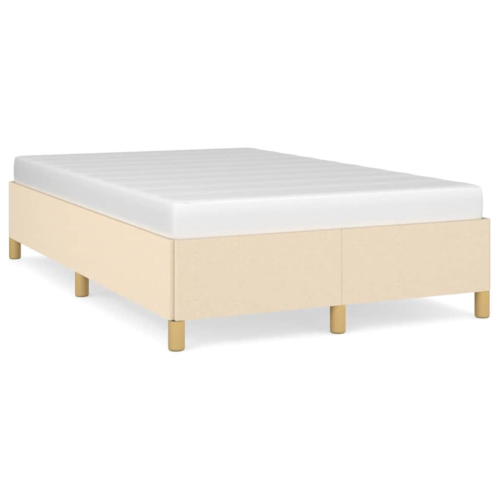 sengeramme uden madras 120x190 cm stof cremefarvet