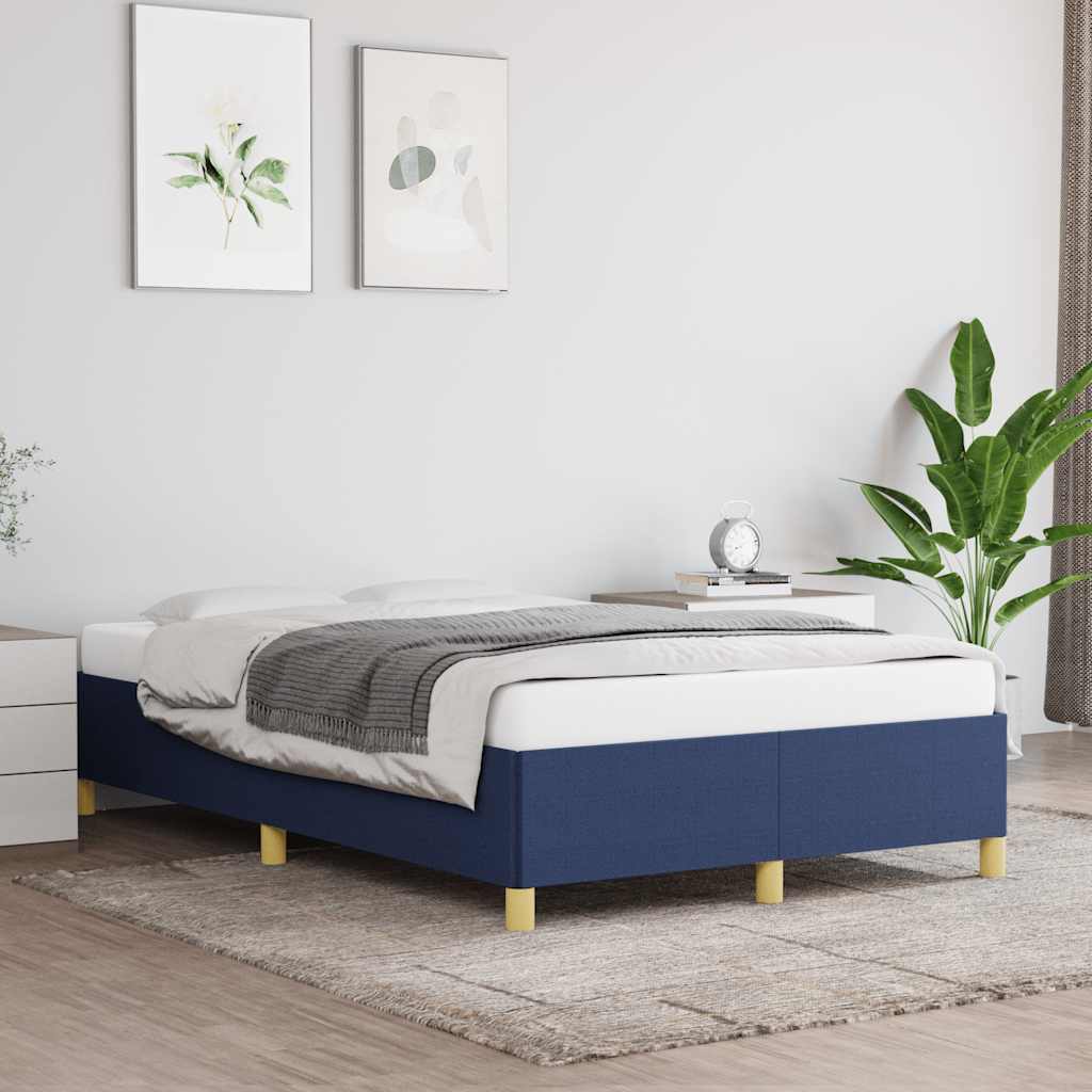 sengeramme uden madras 120x190 cm stof blå