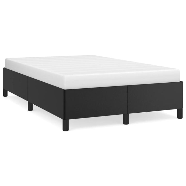 sengeramme uden madras 120x190 cm kunstlæder enkeltseng sort