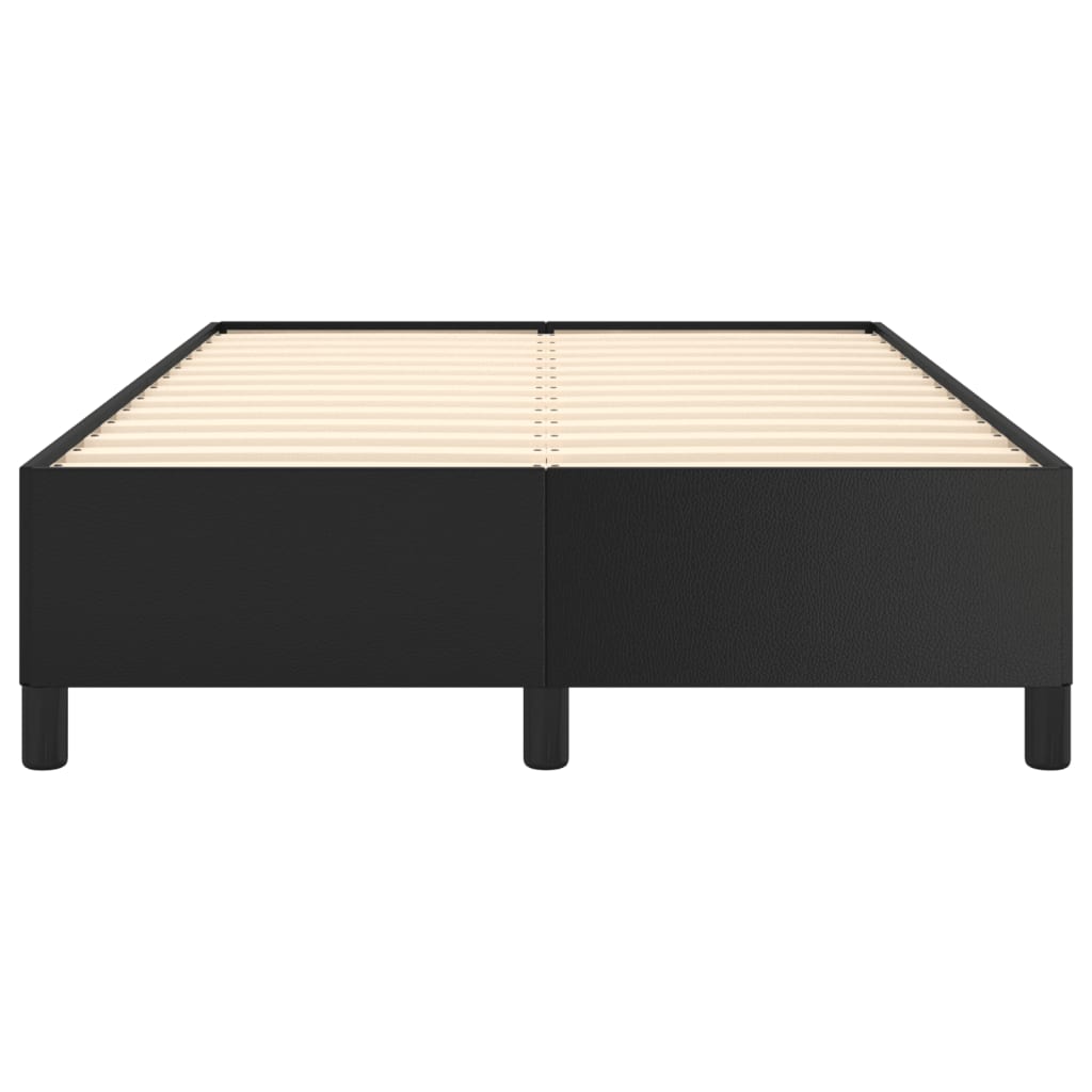 sengeramme uden madras 120x190 cm kunstlæder enkeltseng sort