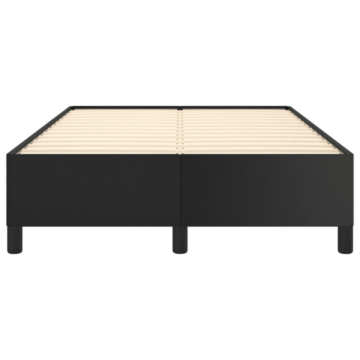 sengeramme uden madras 120x190 cm kunstlæder enkeltseng sort