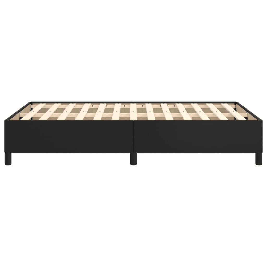 sengeramme uden madras 120x190 cm kunstlæder enkeltseng sort