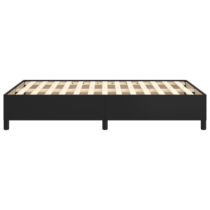 sengeramme uden madras 120x190 cm kunstlæder enkeltseng sort