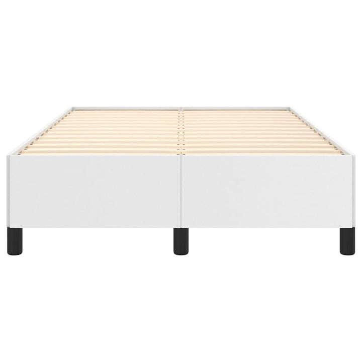 sengeramme uden madras 120x190 cm kunstlæder enkeltseng hvid
