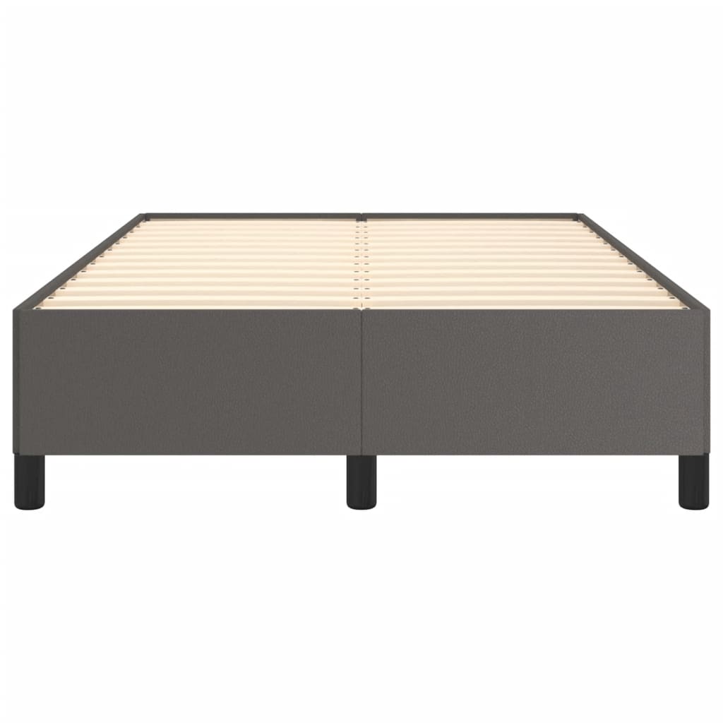 sengeramme uden madras 120x190 cm kunstlæder enkeltseng grå
